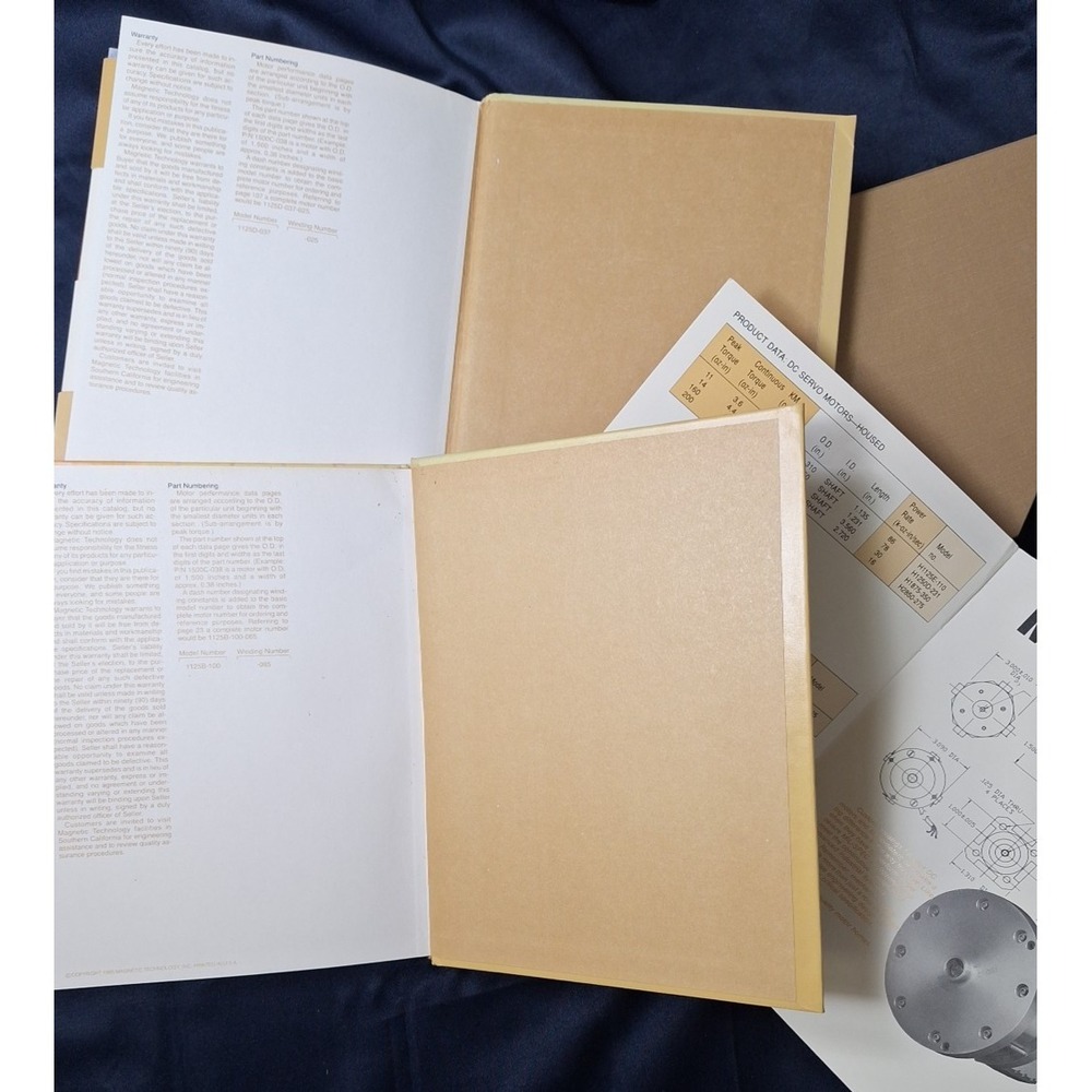 Magnetic Technology DC Motors Torque Tachometer Brushless 2 Books + Addendum Box - Picture 7 of 11
